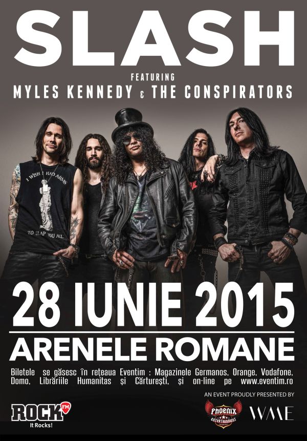 Concert incediar la final de iunie: Slash feat. Myles Kennedy & The Conspirators la Arenele Romane